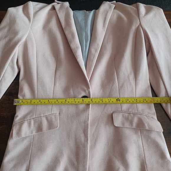 H&M Women's Blaze Light Pink Jacket Adjusted Business Elegant Chic Size US8 - Picture 11 of 12